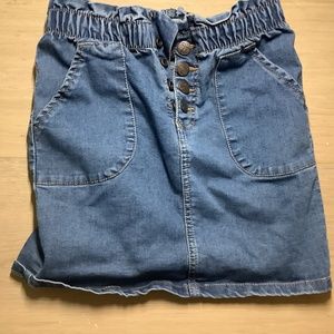 JS (Jessica Simpson) denim stretchy skirt in dark blue